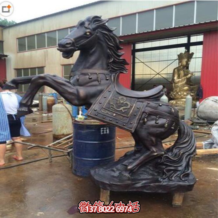 玻璃鋼仿銅戰馬擺件，裝飾你的家