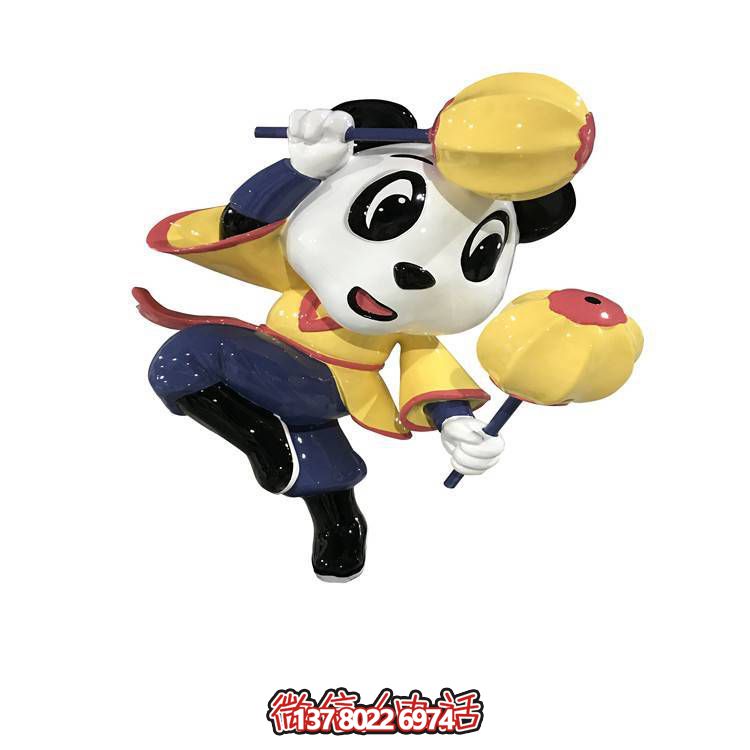 玻璃鋼熊貓卡通游樂(lè)園雕塑