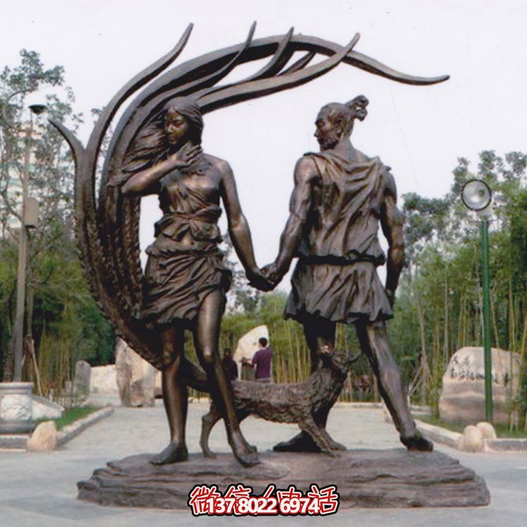 玻璃鋼仿銅人物雕塑完美點(diǎn)綴園林廣場(chǎng)