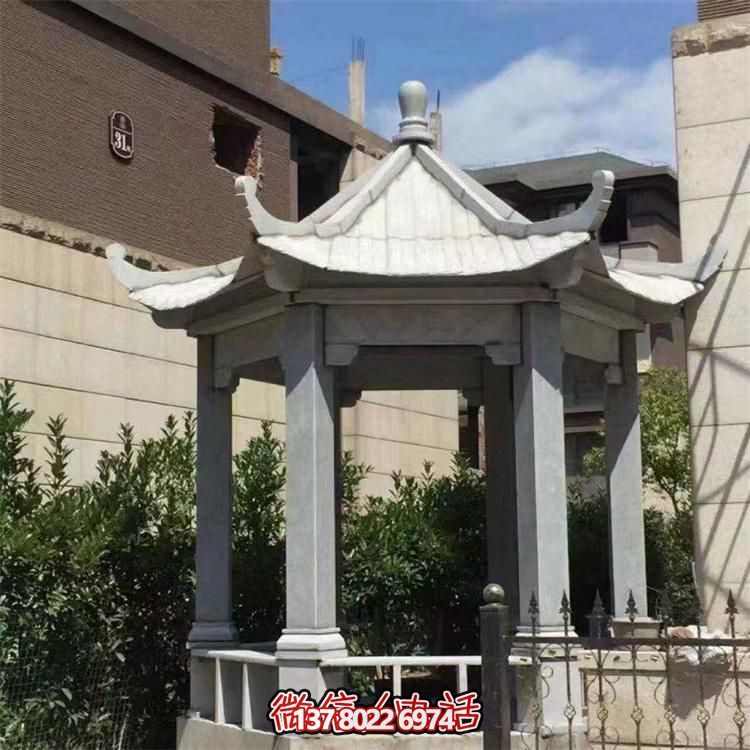 精美大理石涼亭，營造完美宅院景象