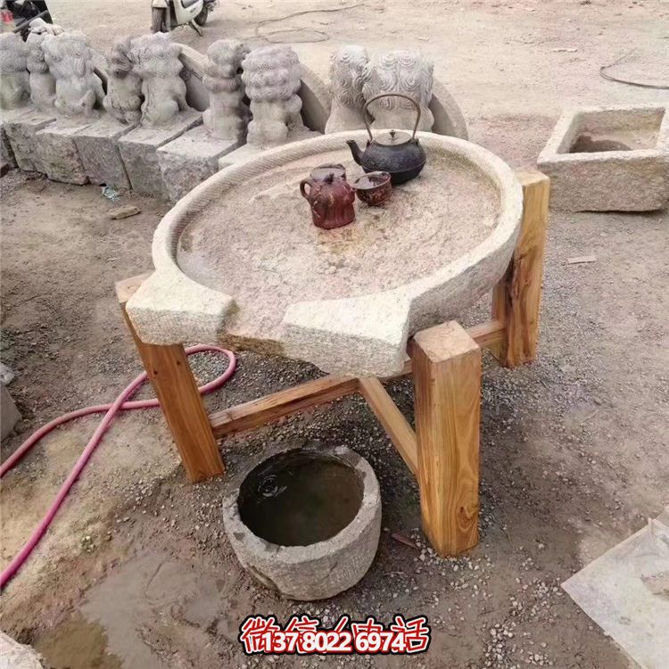 傳統工藝精美大理石石桌，給您的庭院增添傳統茶文化氣息