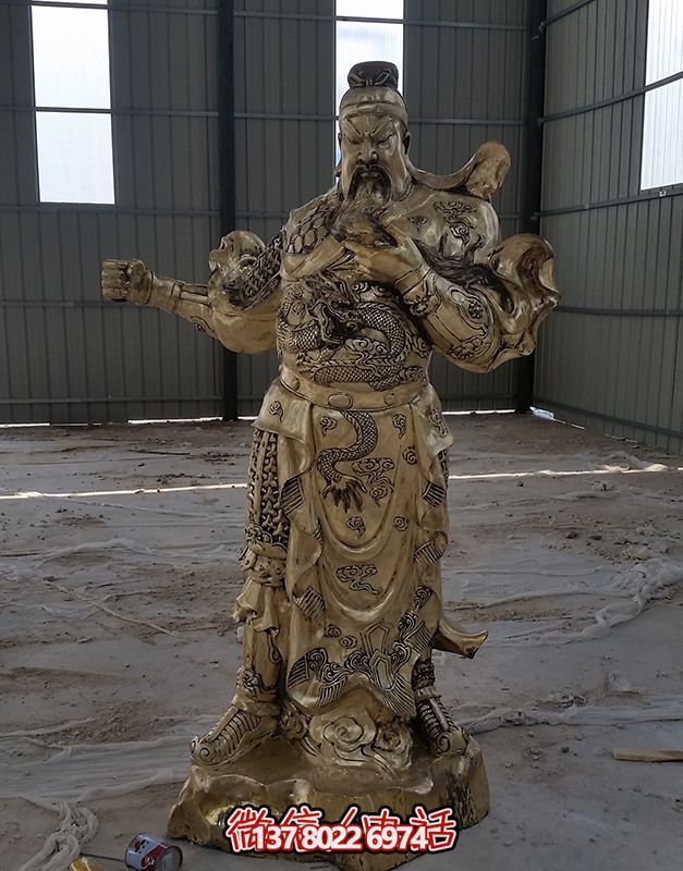 開業(yè)大吉，關(guān)公佛像黃銅雕塑，招財進寶