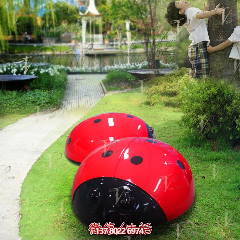 精美玻璃鋼瓢蟲雕塑，點亮公園