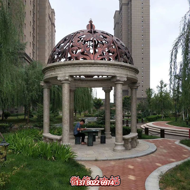高端歐式鏤空涼亭，打造完美小區廣場