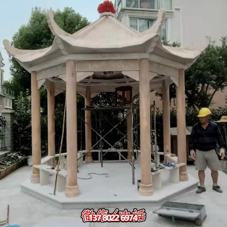 紅古涼亭，讓你在小區(qū)花園里享受晚霞美景