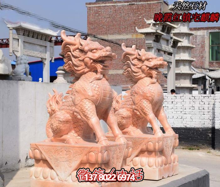 仿古神麒麟石雕，點綴您的庭院門口