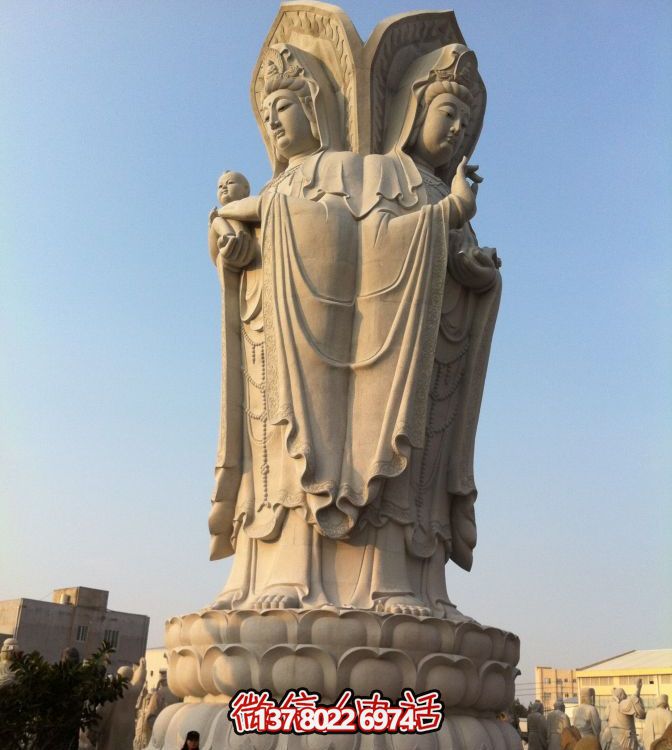 大型觀音大理石雕塑，精美的園林景觀裝飾