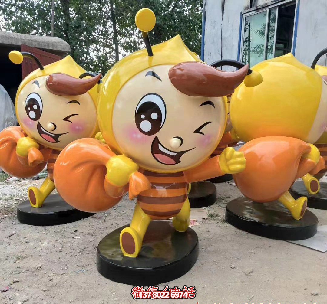 仿真蜜蜂雕塑背包，輕便玻璃鋼裝飾小區、景區和草坪