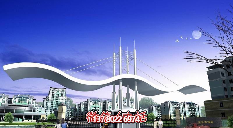 小區創意不銹鋼門牌坊景觀雕塑 小區創意不銹鋼門牌坊景觀雕塑