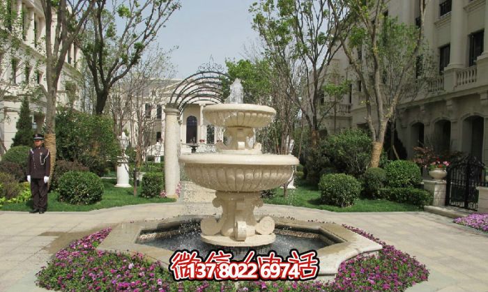小區景觀歐式漢白玉噴泉石雕 小區景觀歐式漢白玉噴泉石雕