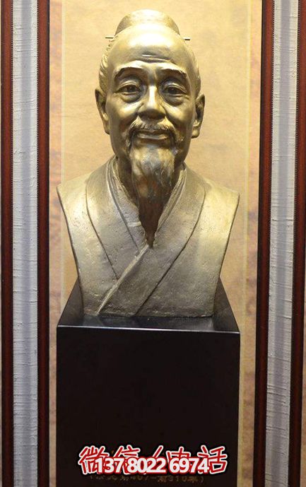 名醫半身銅雕胸像景區扁鵲雕塑 名醫半身銅雕胸像景區扁鵲雕塑