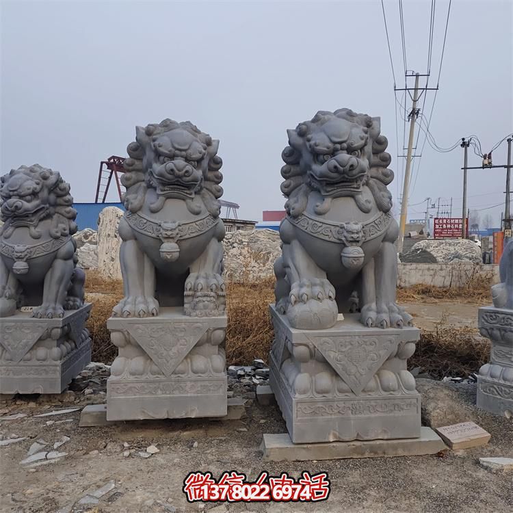 庭院門口鎮(zhèn)宅招財(cái)獅子雕塑