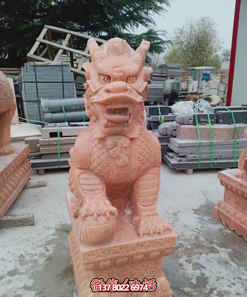 黃蠟石石雕園林景觀神獸麒麟雕塑 黃蠟石石雕園林景觀神獸麒麟雕塑