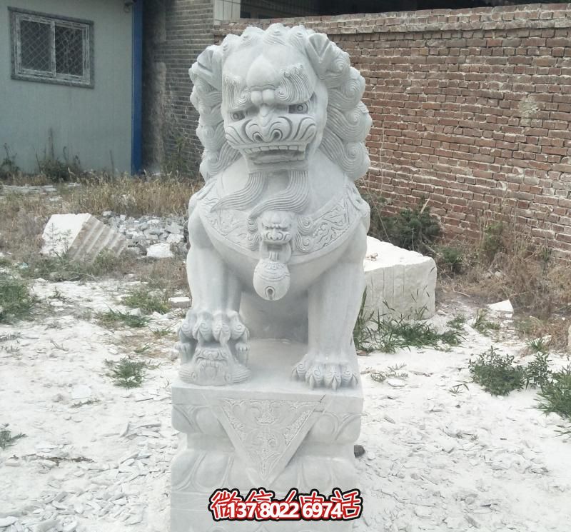 公園景區(qū)漢白玉石雕大型仿真動(dòng)物獅子雕塑