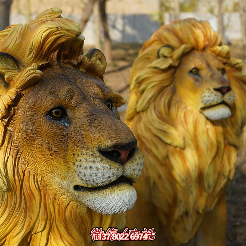 大型仿真動(dòng)物玻璃鋼獅子雕塑 大型仿真動(dòng)物玻璃鋼獅子雕塑