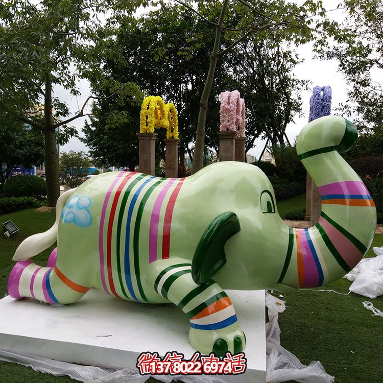 戶(hù)外園林大型景觀玻璃鋼大象雕塑 戶(hù)外園林大型景觀玻璃鋼大象雕塑