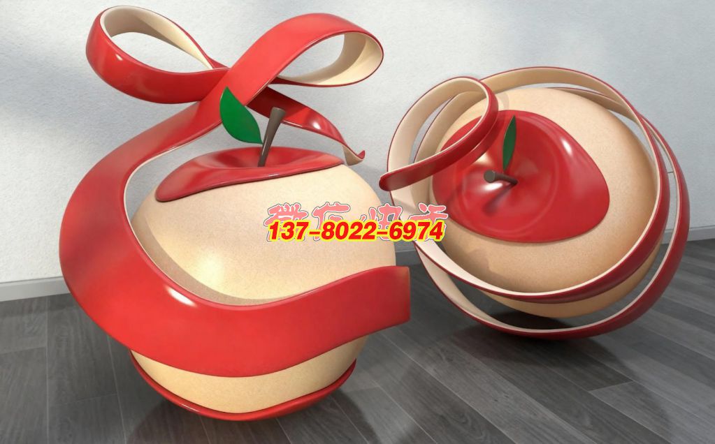 “蘋” 添藝術感 —— 玻璃鋼水果景觀雕塑