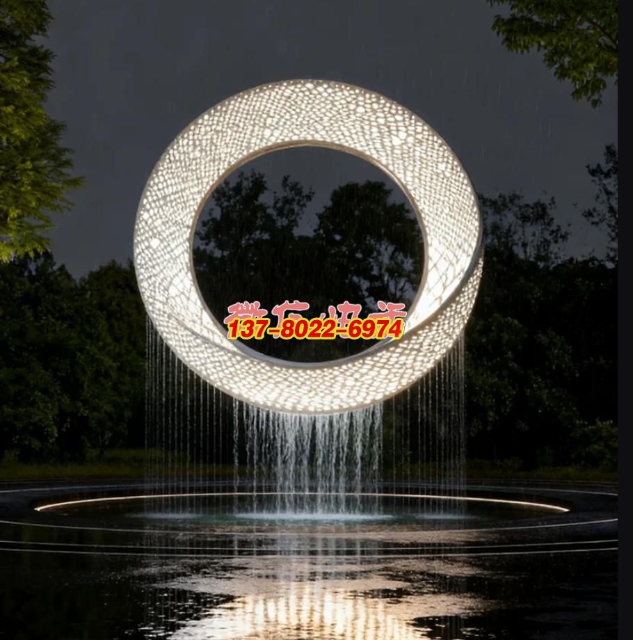 律動之環?不銹鋼景觀雕塑 —— 水韻流光的城市藝術地標